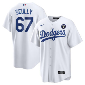 Los Angeles Dodgers Vin Scully Patch Jersey Collection - All Stitched