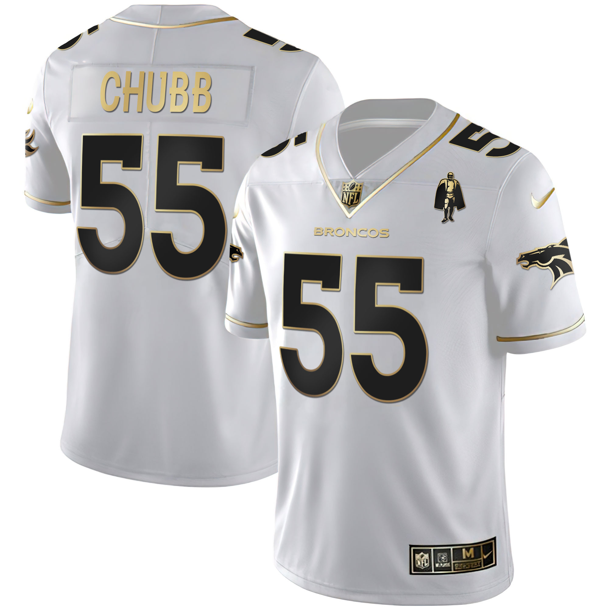 Women's Denver Broncos White Gold and Black Gold Jersey - All Stitched - Image 5