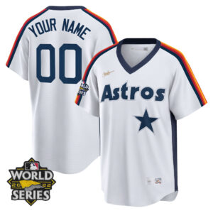 Houston Astros Home Cooperstown 2022 World Series Custom Name and Number Player Jersey - All Stitched