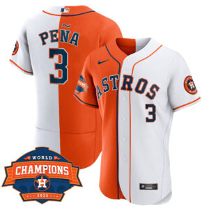 Men's Houston Astros Flex Base Split 2022 Champions Limited Player Jersey - All Stitched