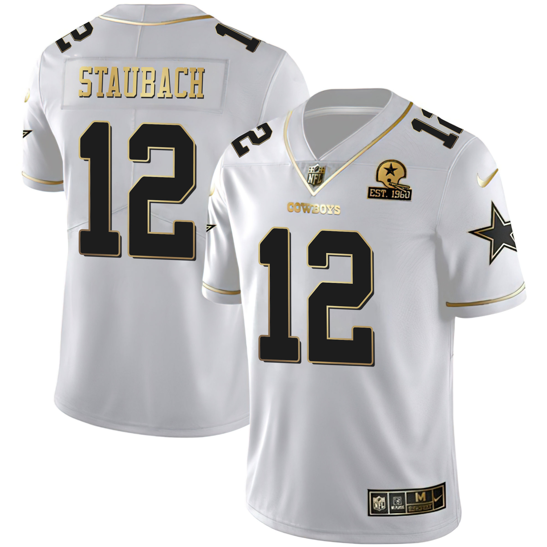 Cowboys White Gold Est 1960 Patch - All Stitched - Image 9