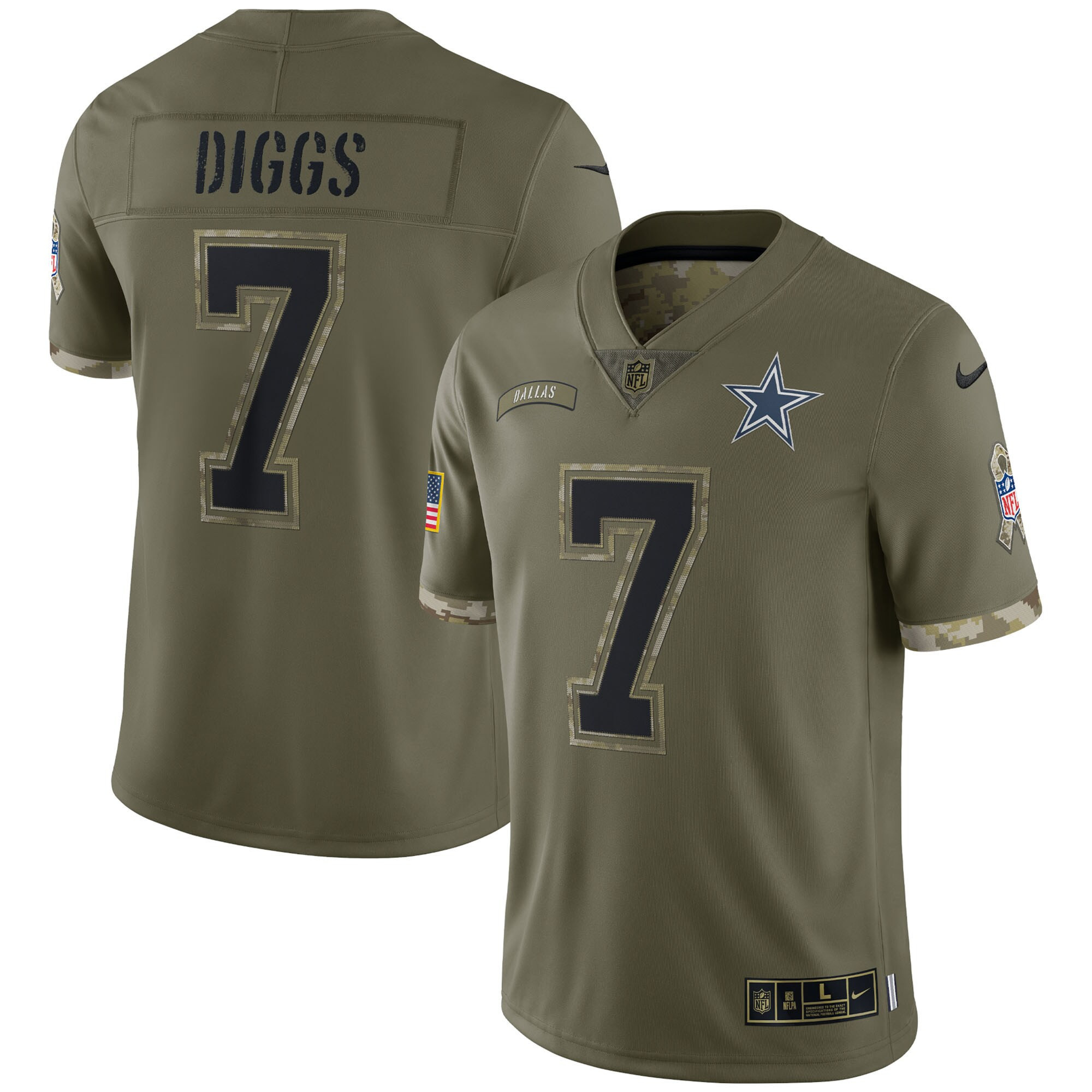 Cowboys Salute To Service 2022 Limited - Olive - All Stitched - Image 5