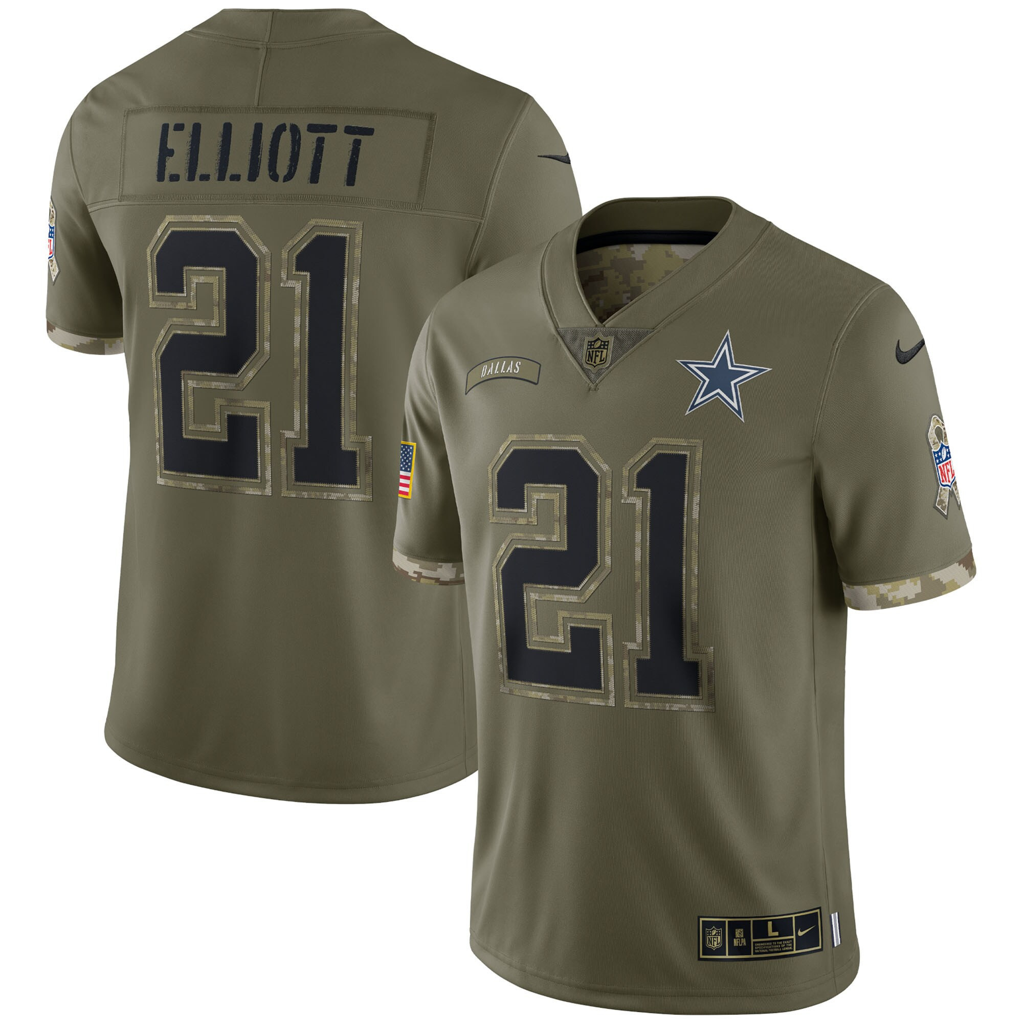 Cowboys Salute To Service 2022 Limited - Olive - All Stitched - Image 4