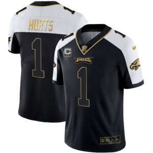 Men's Eagles Alternate Vapor Black Gold Limited - All Stitched