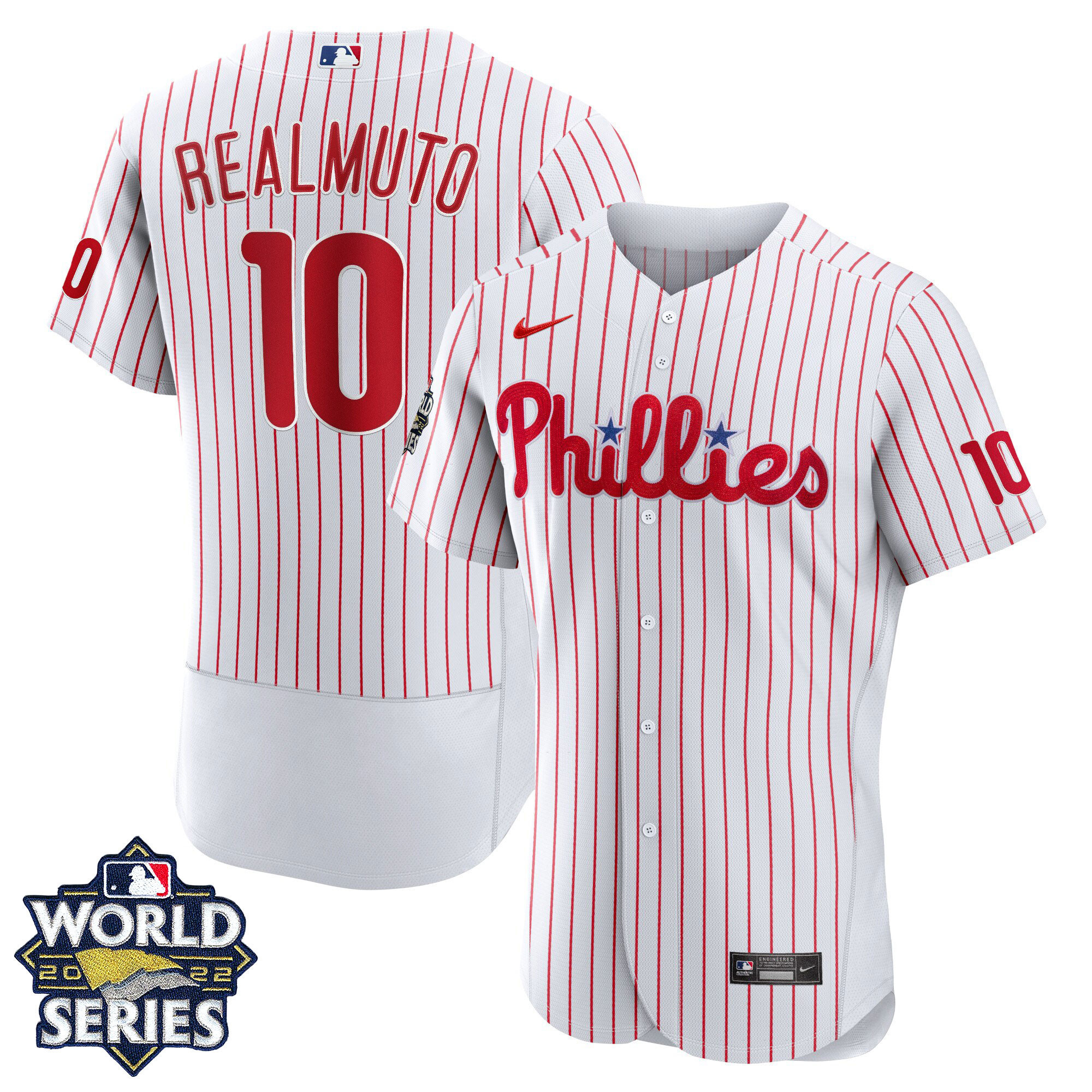 Men's Philadelphia Phillies 2022 World Series Home Player Jersey - All Stitched - Image 5