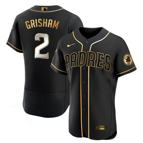 Men's San Diego Padres Black Limited & Gold Jersey - All Stitched - Image 5