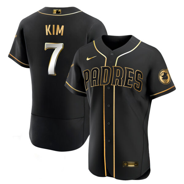 Men's San Diego Padres Black Limited & Gold Jersey - All Stitched - Image 6