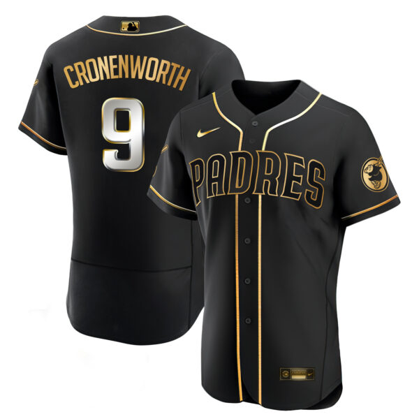 Men's San Diego Padres Black Limited & Gold Jersey - All Stitched - Image 2