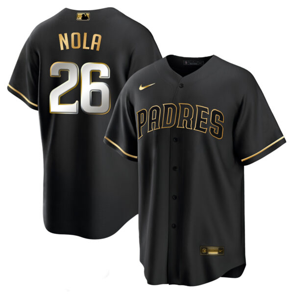 Men's San Diego Padres Black Limited & Gold Jersey - All Stitched - Image 10