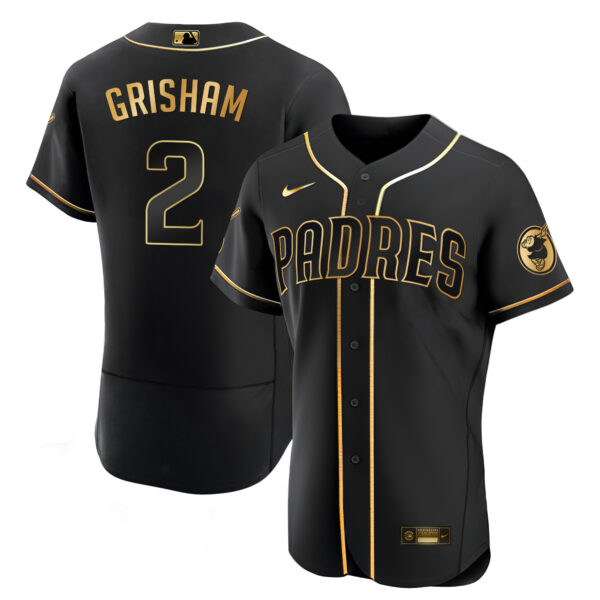 Men's San Diego Padres Black Limited & Gold Jersey - All Stitched - Image 17