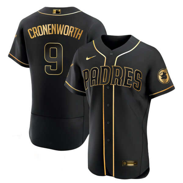 Men's San Diego Padres Black Limited & Gold Jersey - All Stitched - Image 14