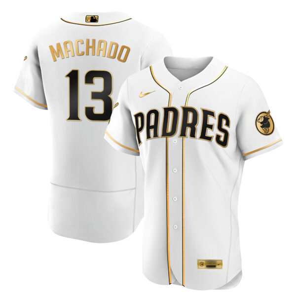 Men's San Diego Padres Black Limited & Gold Jersey - All Stitched - Image 25