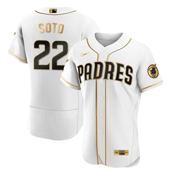 Men's San Diego Padres Black Limited & Gold Jersey - All Stitched - Image 27