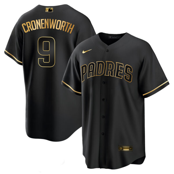 Men's San Diego Padres Black Limited & Gold Jersey - All Stitched - Image 20