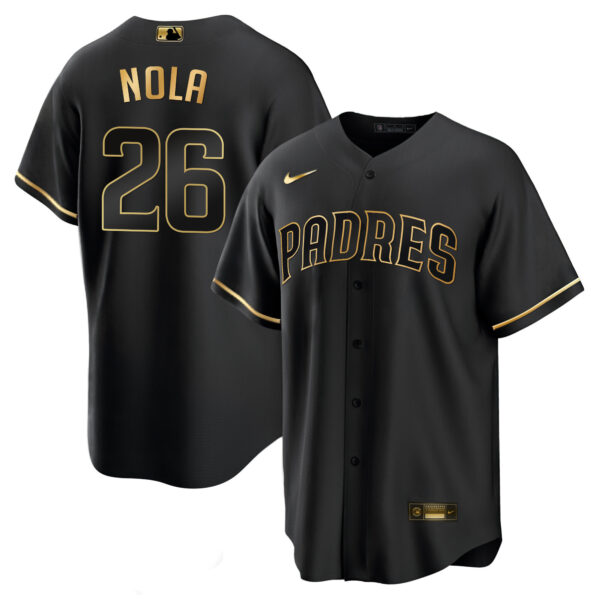 Men's San Diego Padres Black Limited & Gold Jersey - All Stitched - Image 22