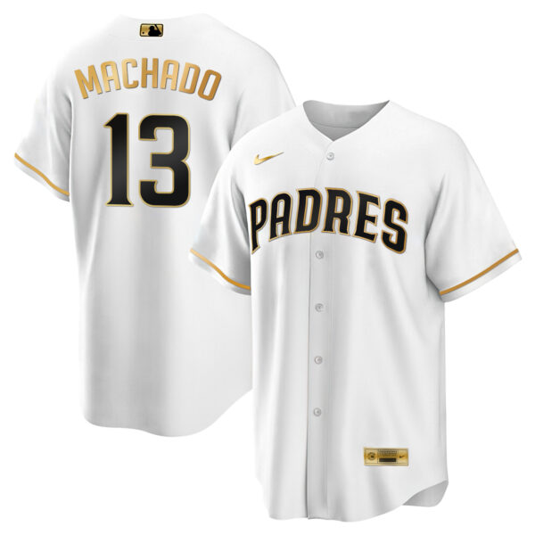 Men's San Diego Padres Black Limited & Gold Jersey - All Stitched - Image 31