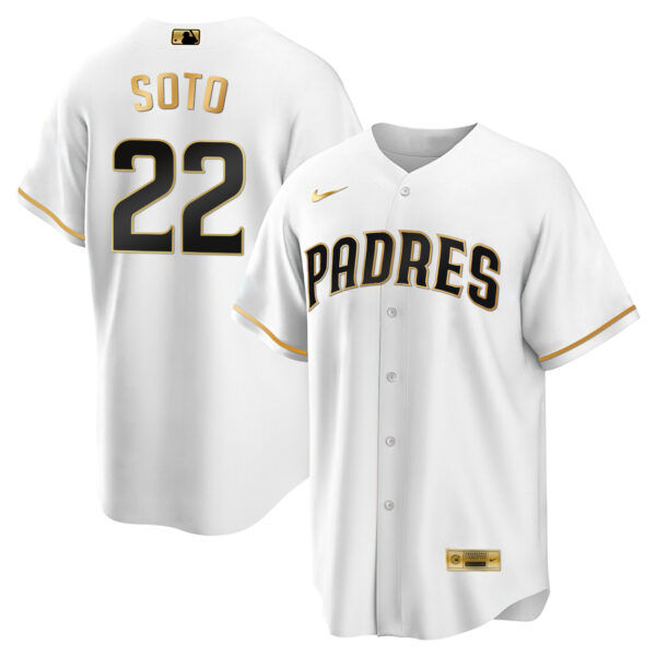 Men's San Diego Padres Black Limited & Gold Jersey - All Stitched - Image 33