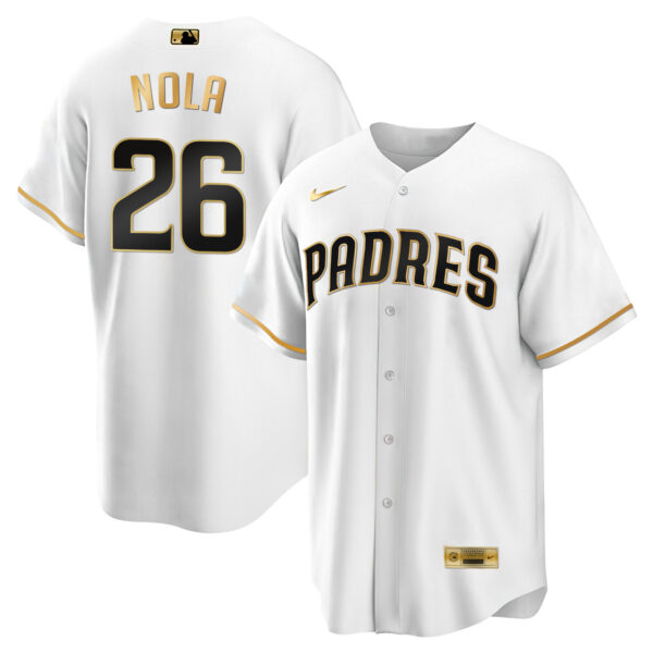 Men's San Diego Padres Black Limited & Gold Jersey - All Stitched - Image 34