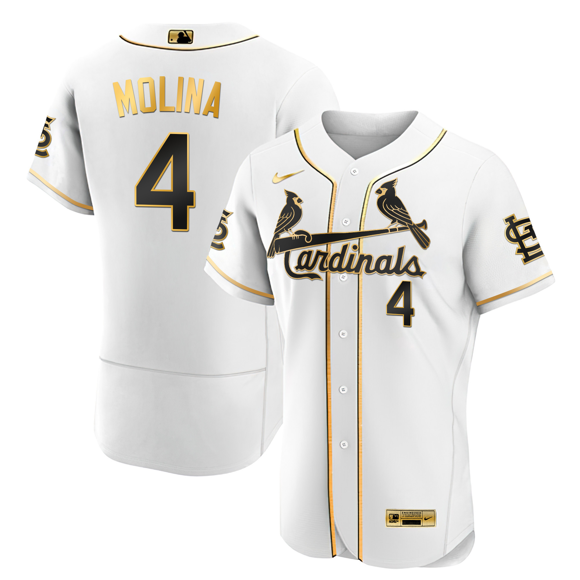 Men's St. Louis Cardinals Black Limited & Gold Jersey - All Stitched - Image 25