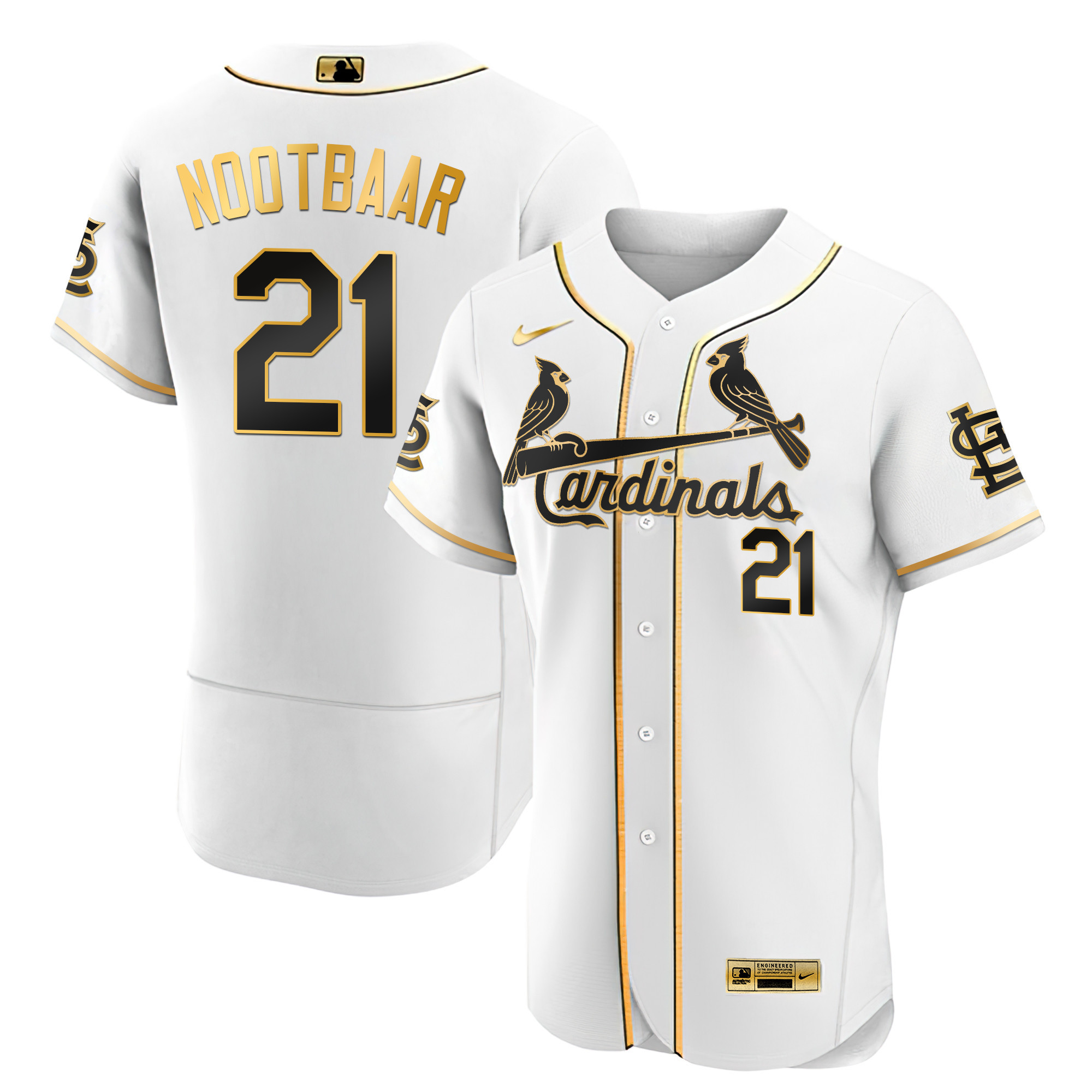 Men's St. Louis Cardinals Black Limited & Gold Jersey - All Stitched - Image 30