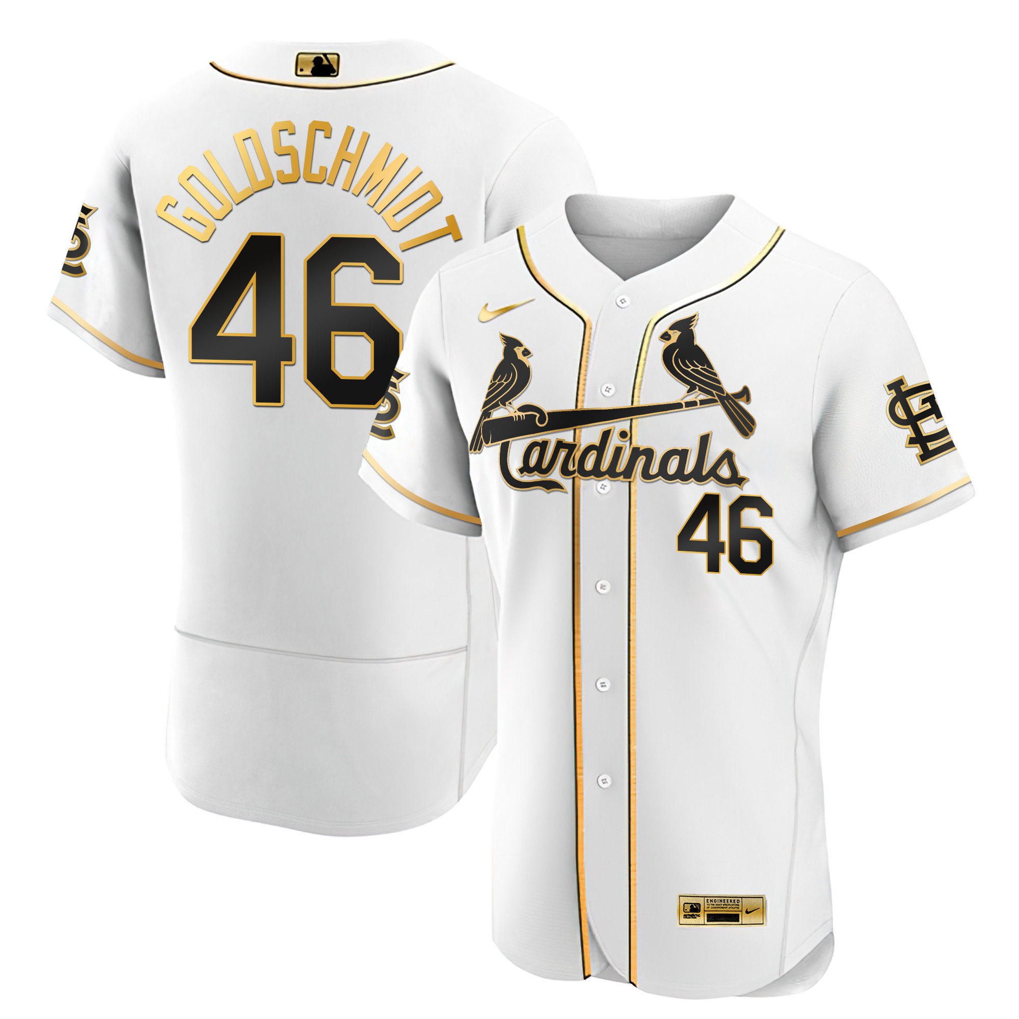 Men's St. Louis Cardinals Black Limited & Gold Jersey - All Stitched - Image 28