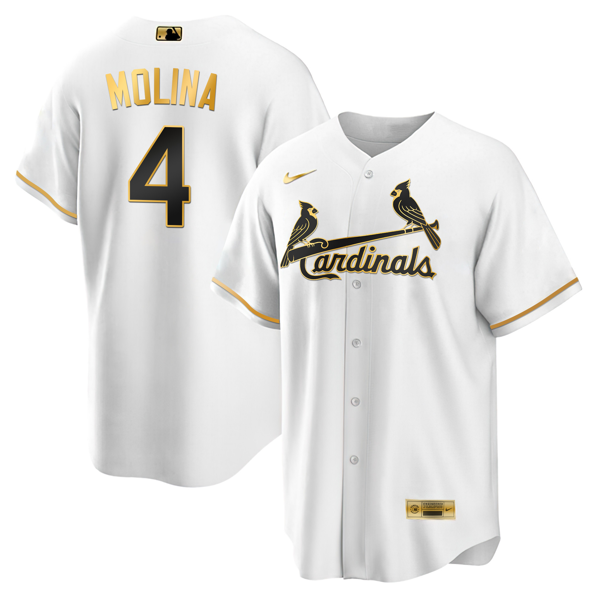 Men's St. Louis Cardinals Black Limited & Gold Jersey - All Stitched - Image 31