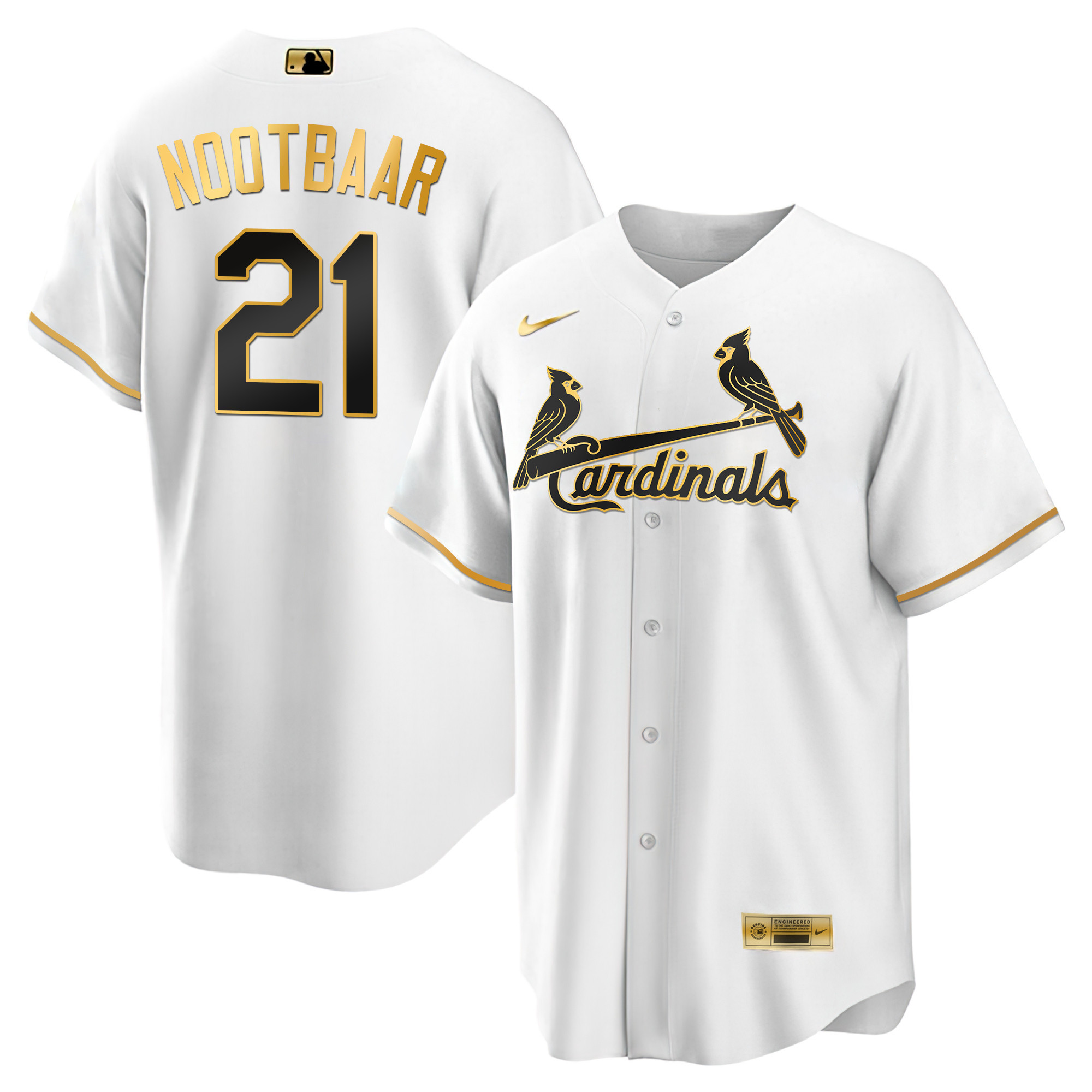 Men's St. Louis Cardinals Black Limited & Gold Jersey - All Stitched - Image 36