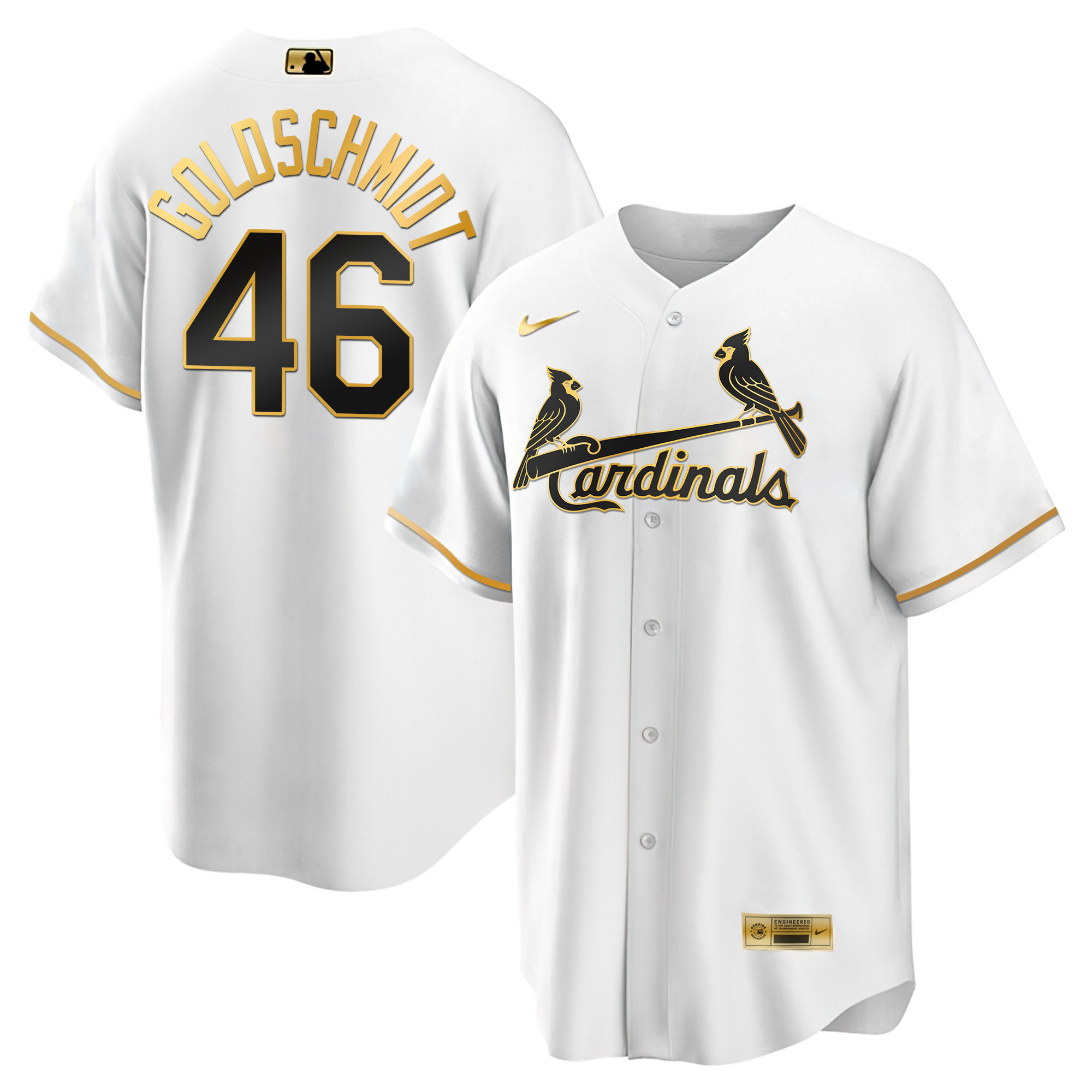 Men's St. Louis Cardinals Black Limited & Gold Jersey - All Stitched - Image 34