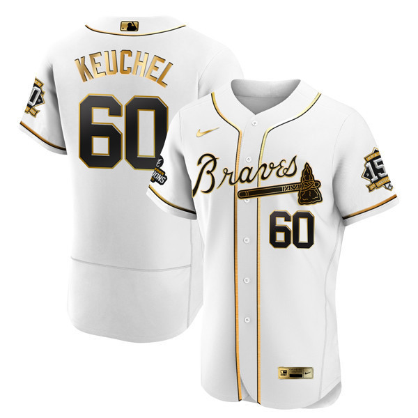 Atlanta Braves World Series Champion White Gold Flex Base Jersey 2021 – Stitched - Image 4