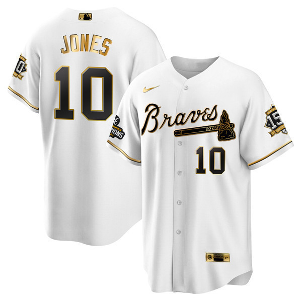 Atlanta Braves World Series Champion White Gold Flex Base Jersey 2021 – Stitched - Image 7