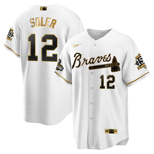 Atlanta Braves World Series Champion White Gold Flex Base Jersey 2021 – Stitched - Image 15