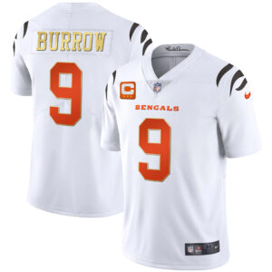 Men's Bengals Black Gold & White Gold Vapor Jersey - All Stitched