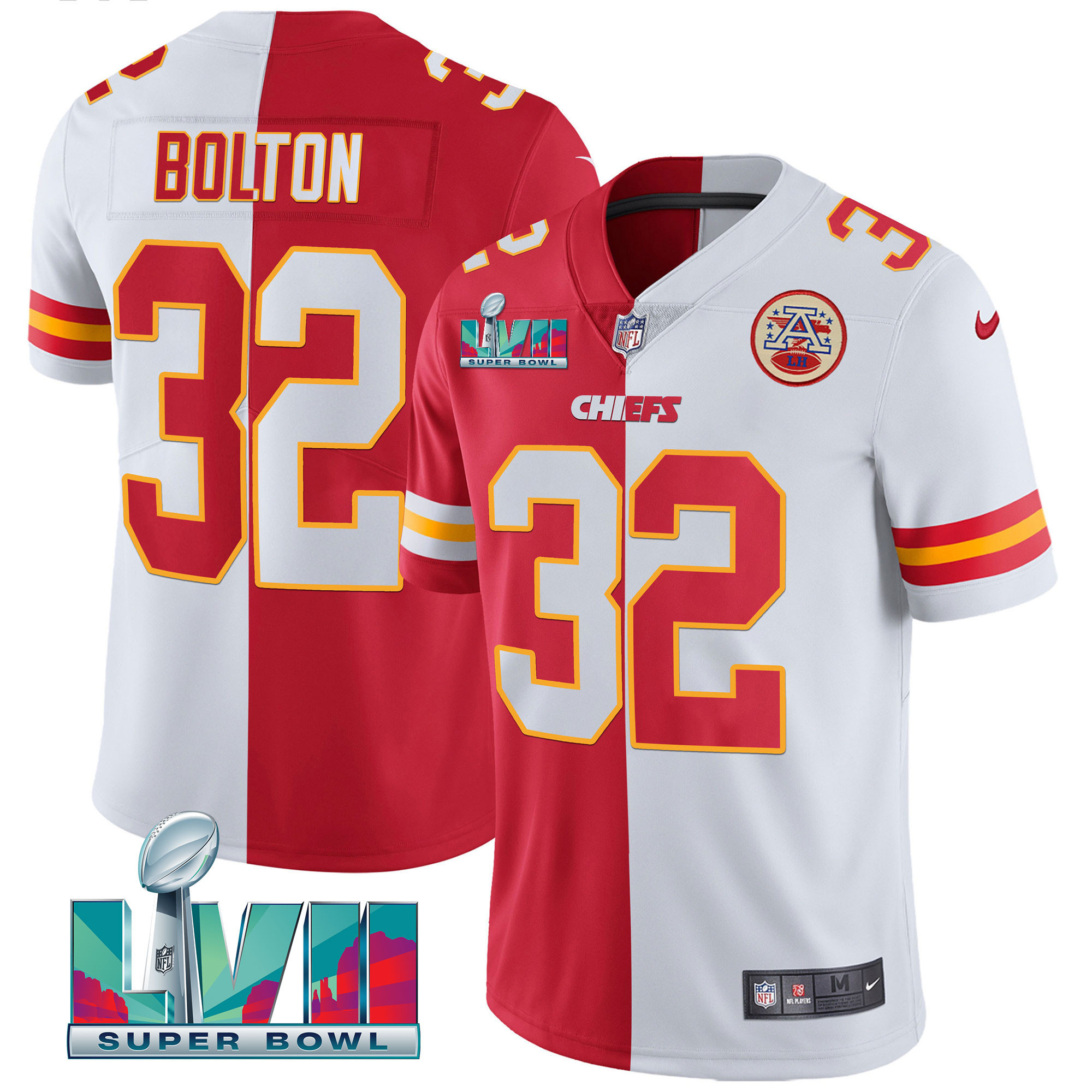 Men's Chiefs Super Bowl Vapor Gold Jersey V2- All Stitched - Image 33