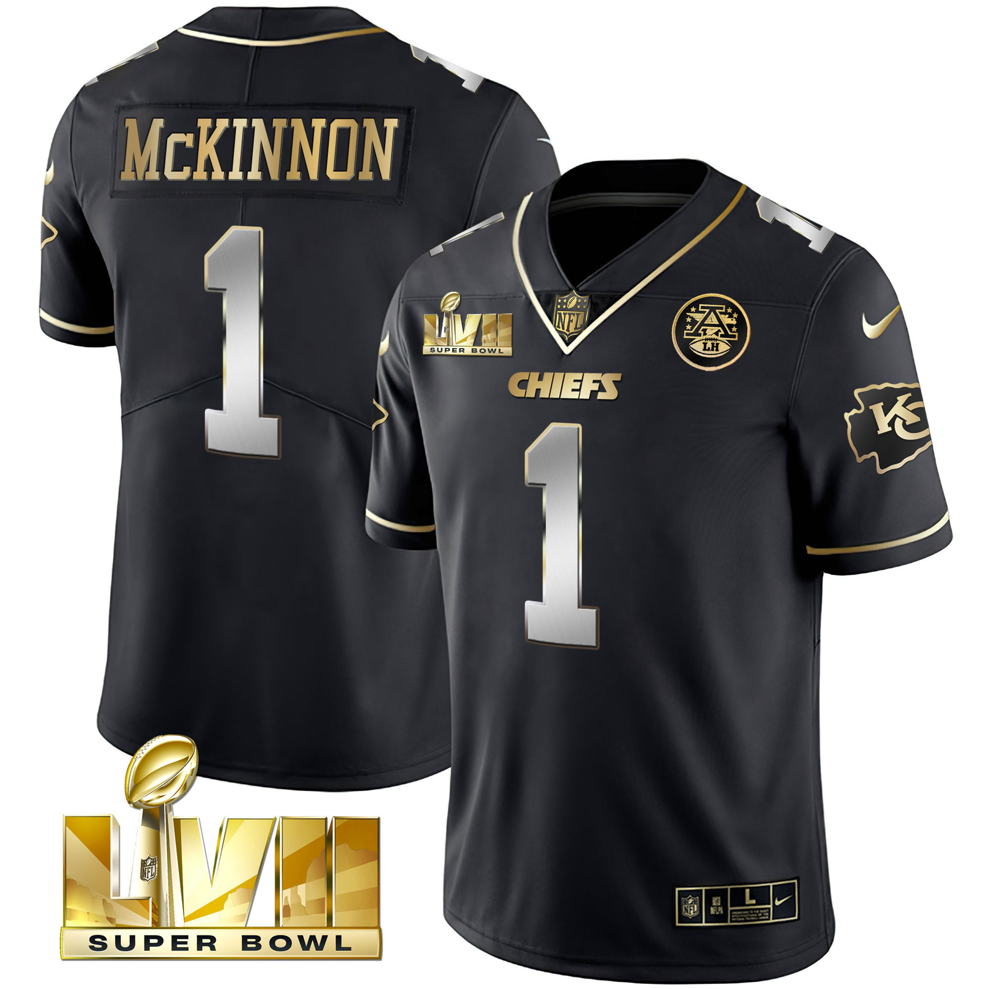 Youth's Chiefs Super Bowl Vapor Gold Jersey - All Stitched - Image 8