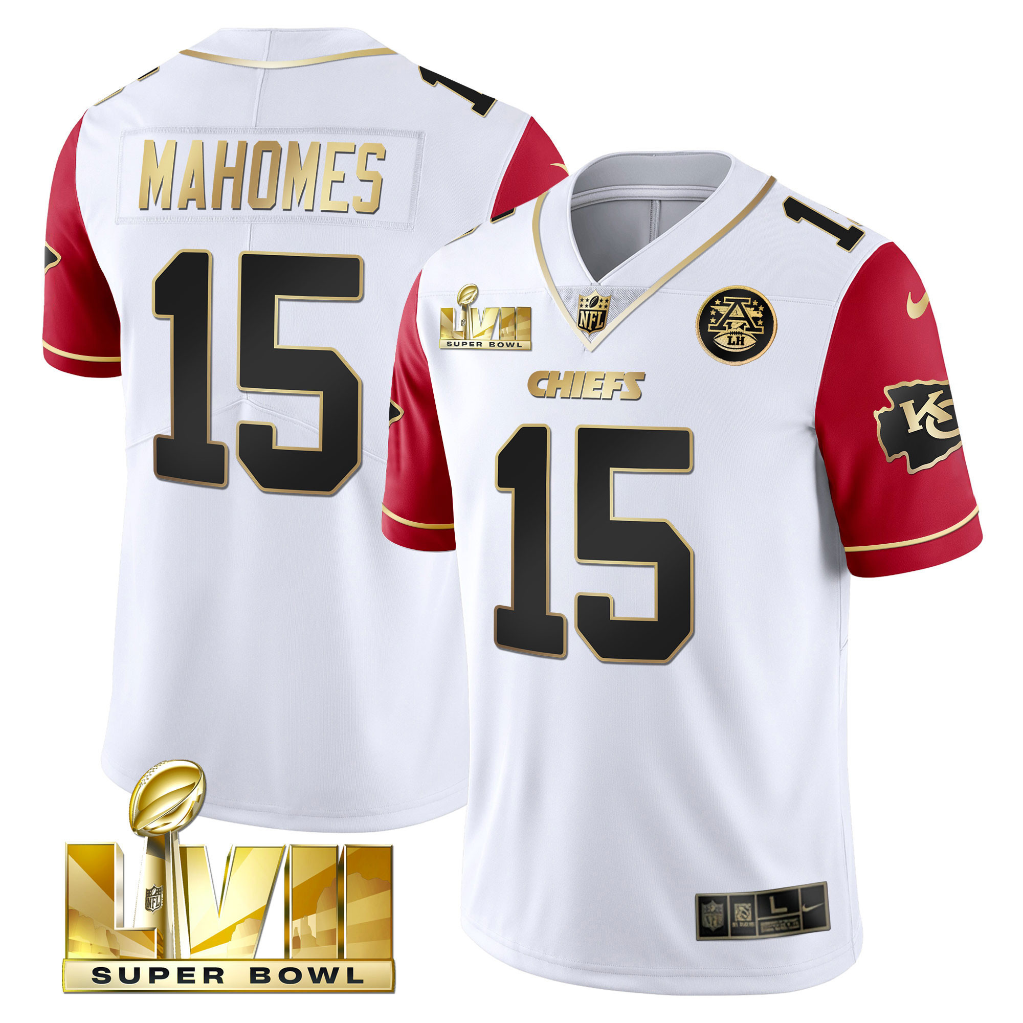 Youth's Chiefs Super Bowl Vapor Gold Jersey - All Stitched - Image 49