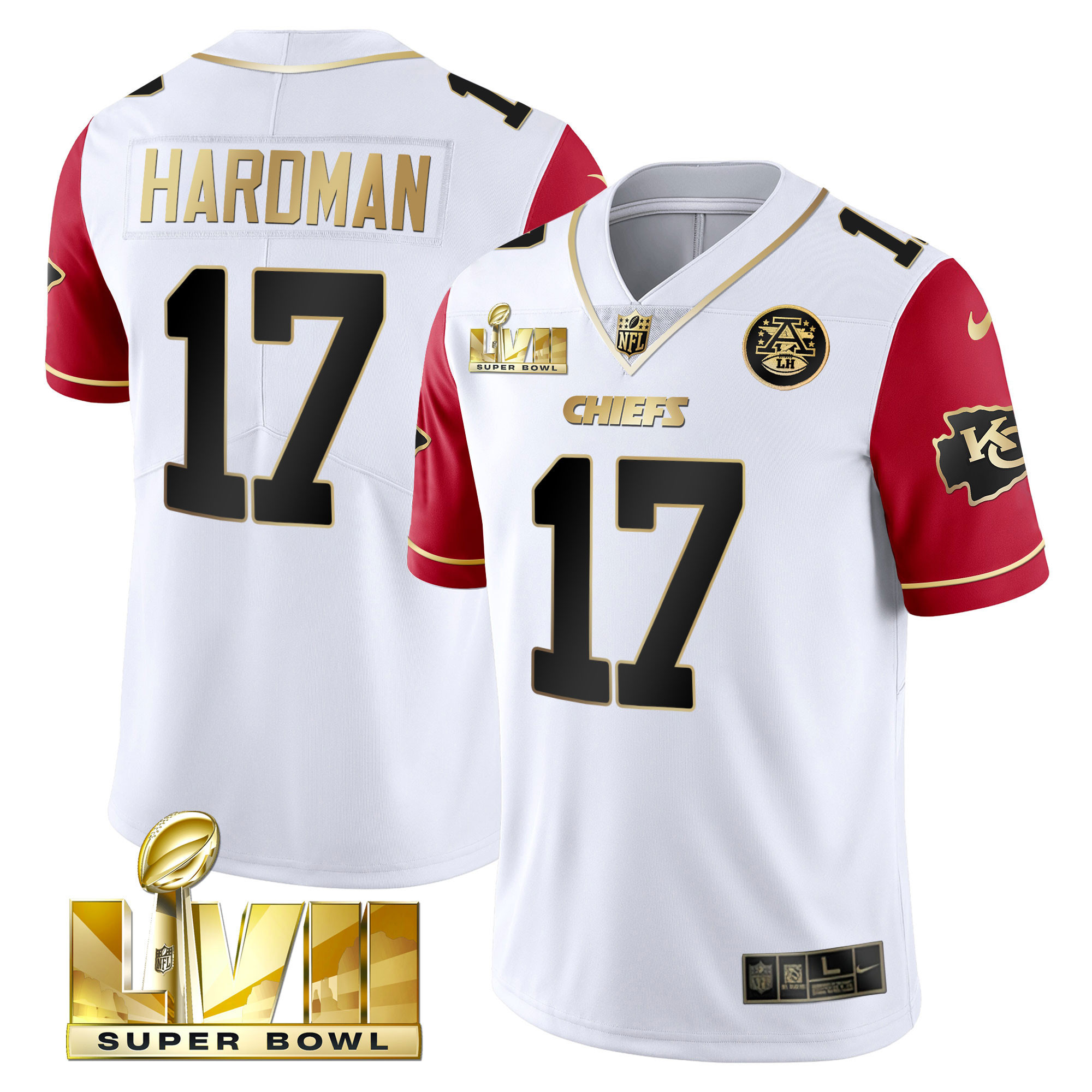 Youth's Chiefs Super Bowl Vapor Gold Jersey - All Stitched - Image 52