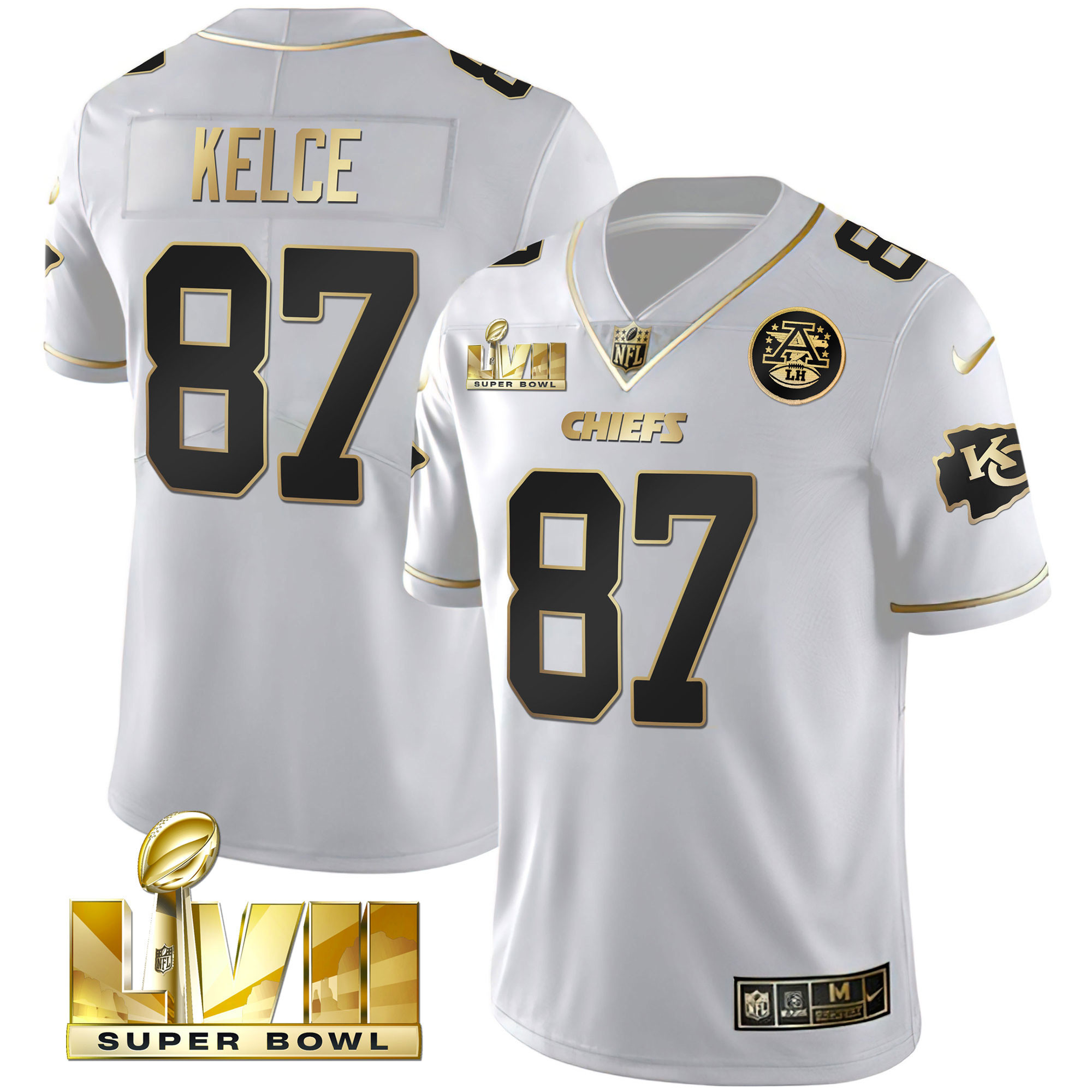 Youth's Chiefs Super Bowl Vapor Gold Jersey - All Stitched - Image 18