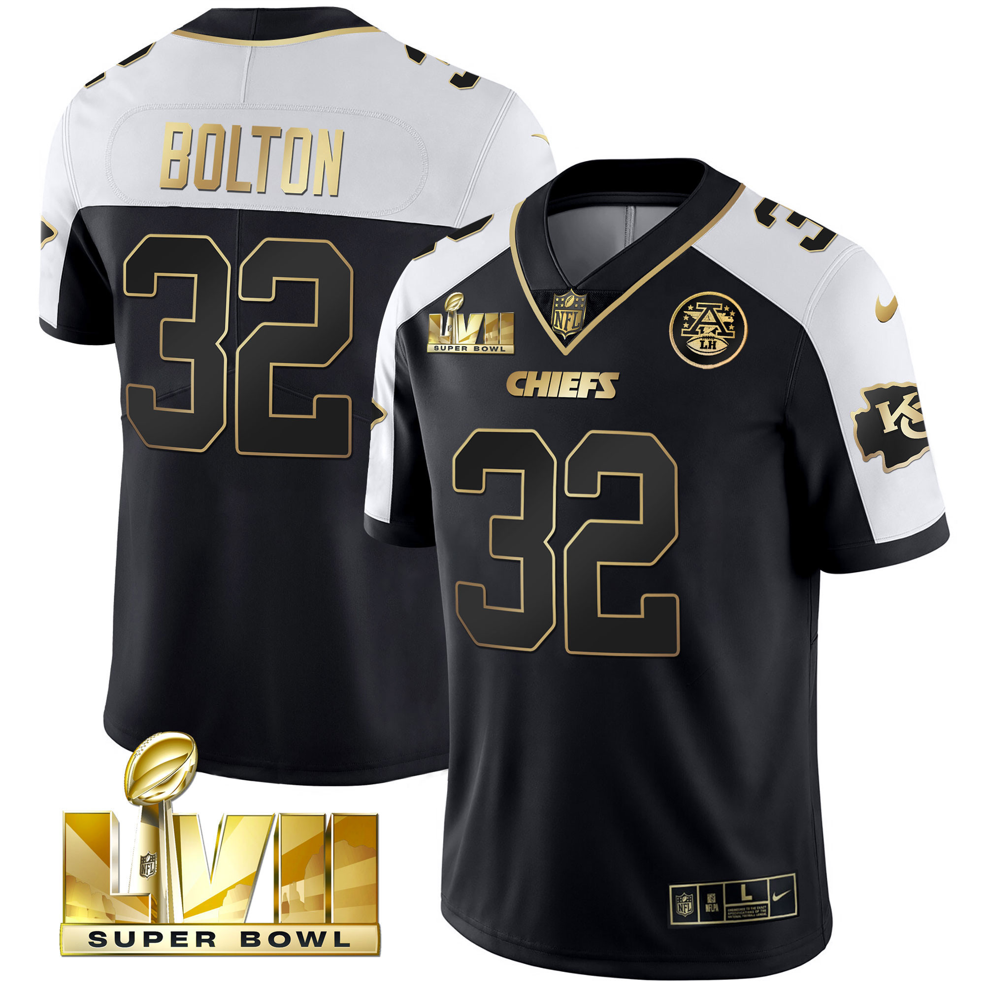 Youth's Chiefs Super Bowl Vapor Gold Jersey - All Stitched - Image 27