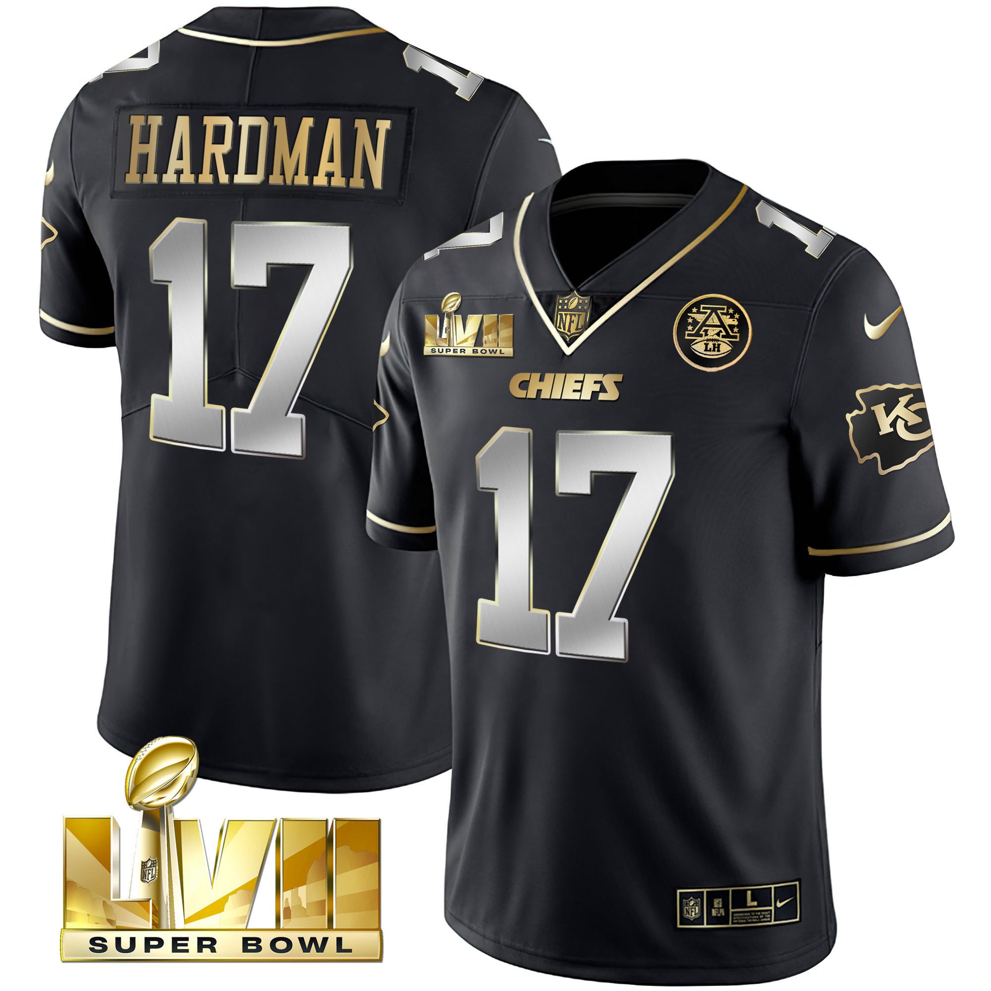 Youth's Chiefs Super Bowl Vapor Gold Jersey - All Stitched - Image 4