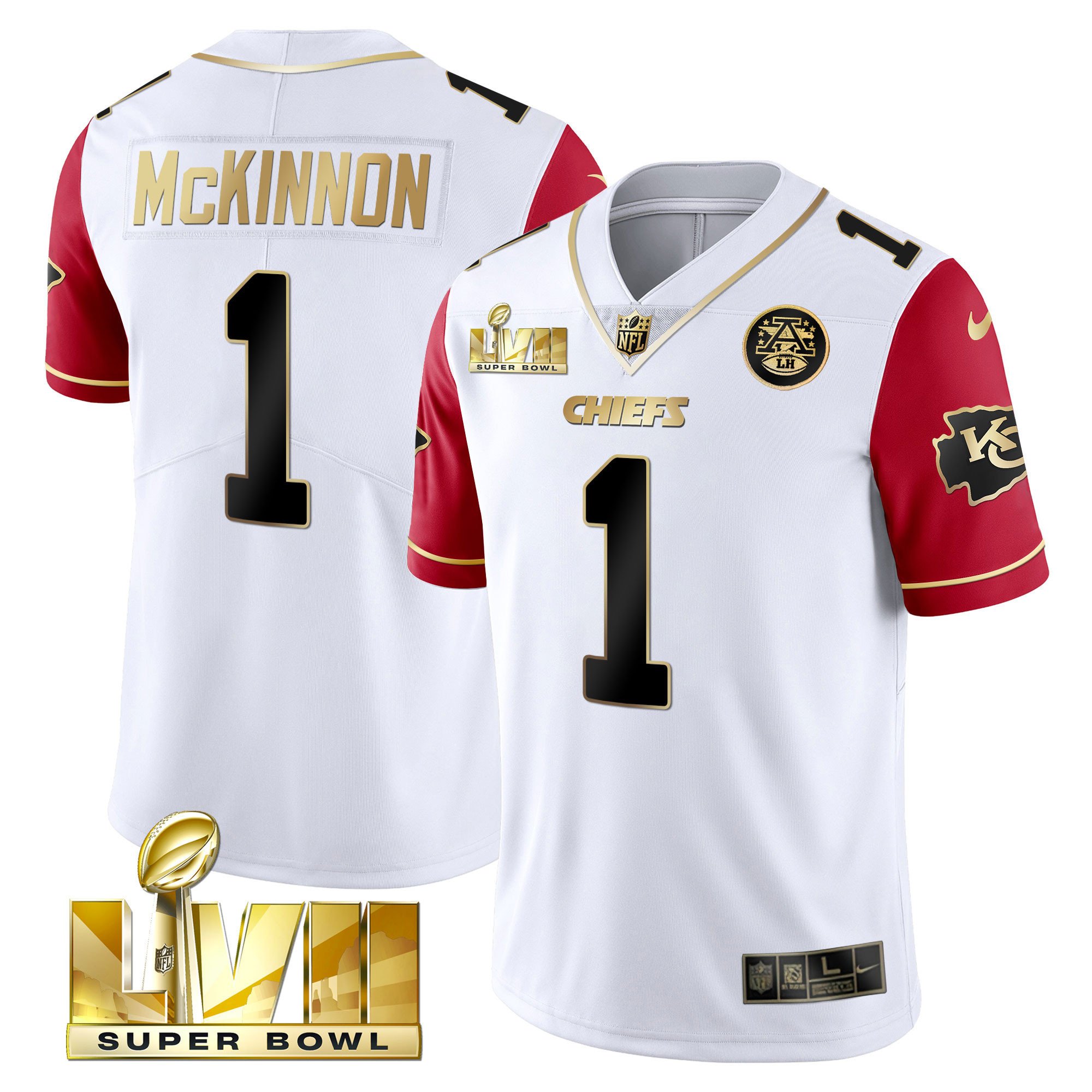 Youth's Chiefs Super Bowl Vapor Gold Jersey - All Stitched - Image 56