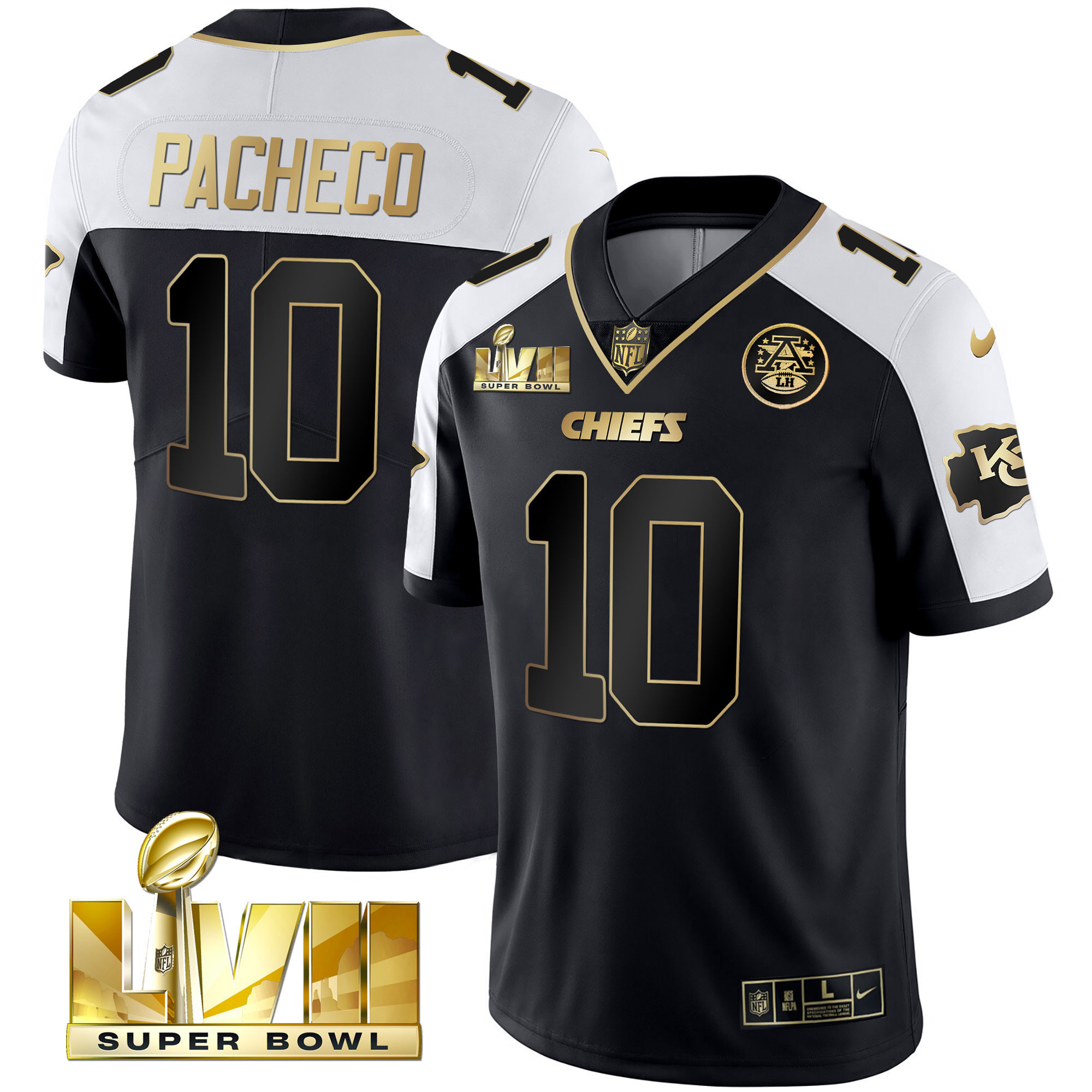 Youth's Chiefs Super Bowl Vapor Gold Jersey - All Stitched - Image 30