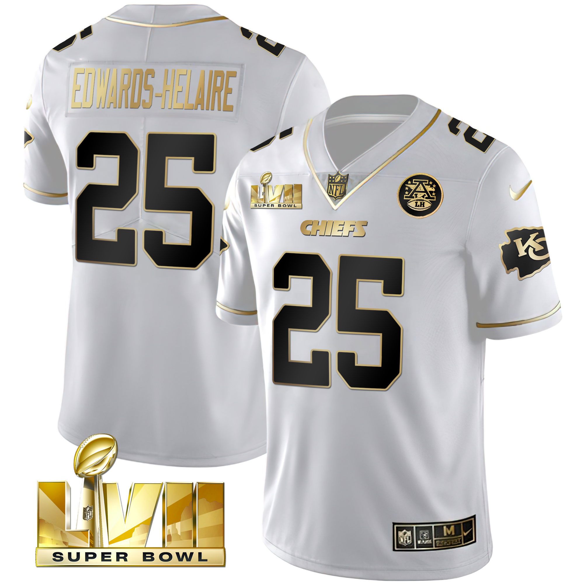Youth's Chiefs Super Bowl Vapor Gold Jersey - All Stitched - Image 23