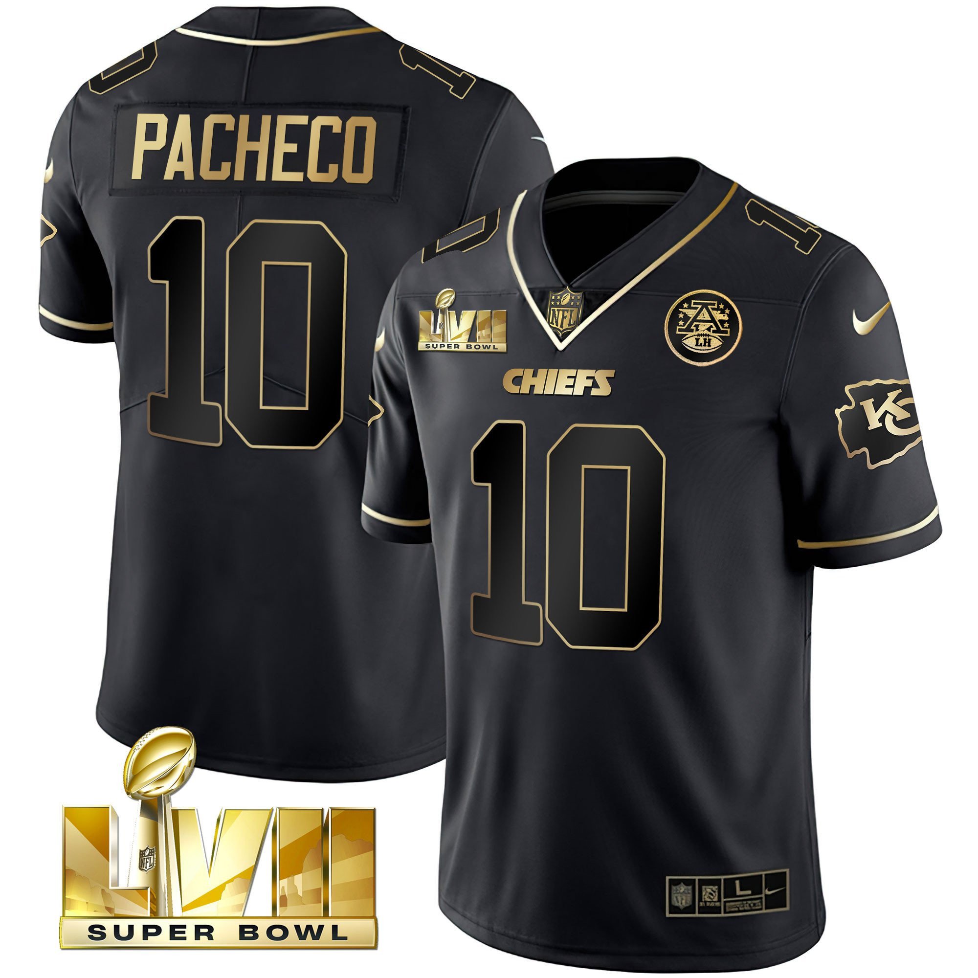 Men's Chiefs Super Bowl Vapor Gold Jersey V2- All Stitched - Image 17