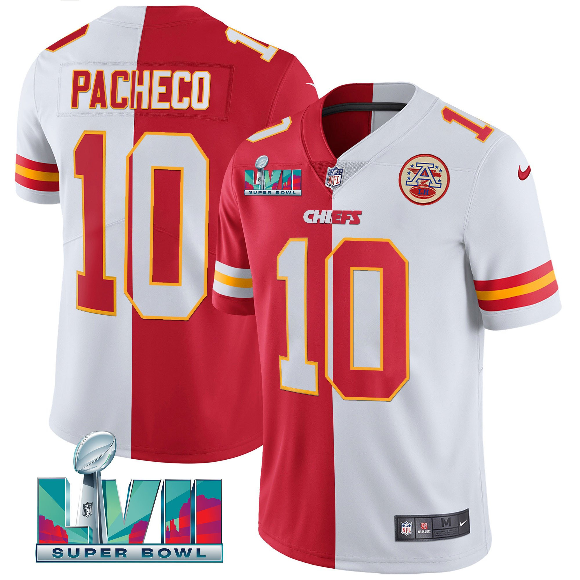 Men's Chiefs Super Bowl Vapor Gold Jersey V2- All Stitched - Image 35