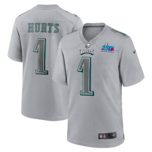 Eagles Super Bowl LVII Patch Atmosphere Game Jersey - Gray - All Stitched