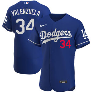 Fernando Valenzuela Dodgers Flex Base Jersey - All Stitched