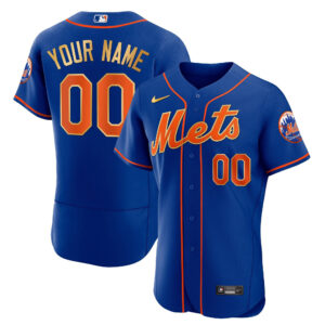 New York Mets Gold Custom Jersey - All Stitched