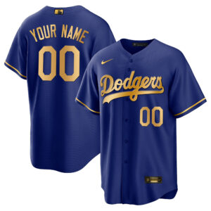 Los Angeles Dodgers Gold Custom Jersey - All Stitched