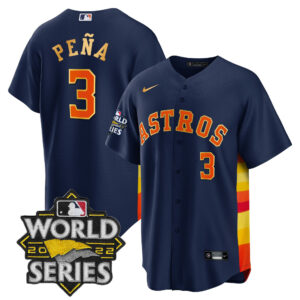 Men's Astros 2022 World Series Gold Limited Jersey - All Stitched