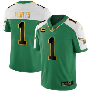 Men's Eagles Kelly Green Alternate Gold Jersey - All Stitched